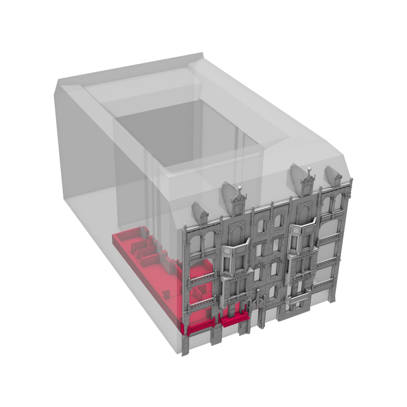 Image 1: Street-facing building, raised 1st floor | 5 rooms 