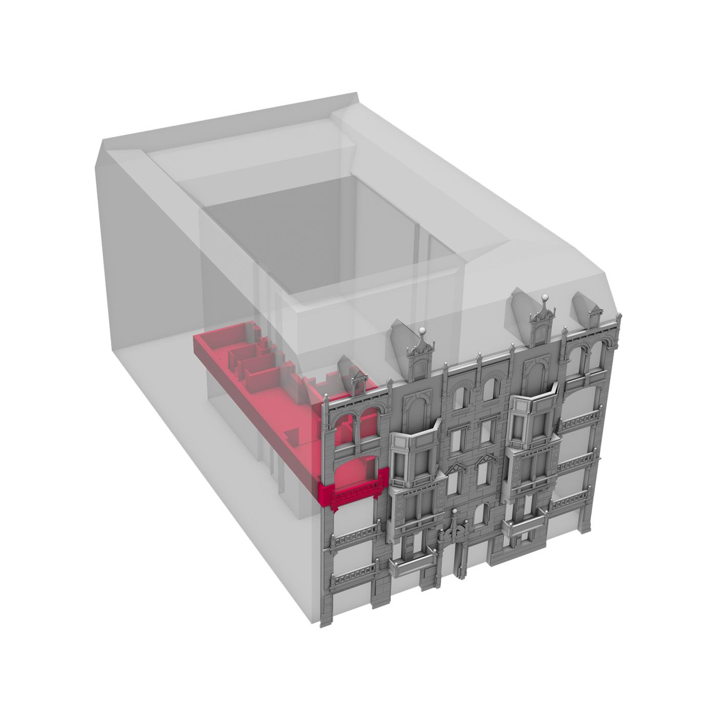 Image 5: Street-facing building, 3rd floor | 3 rooms 