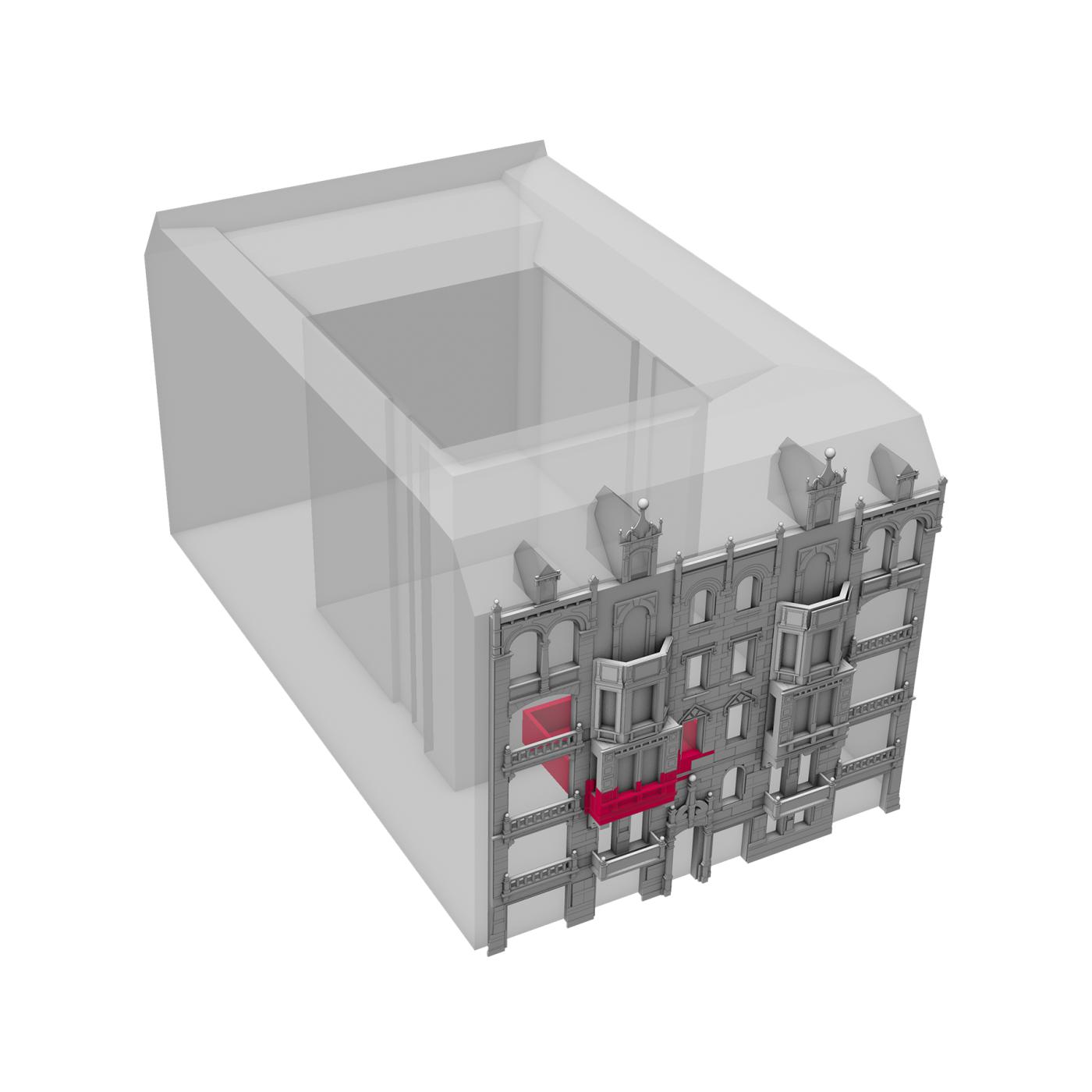 Image 4: Street-facing building, 2nd floor | 2 rooms 