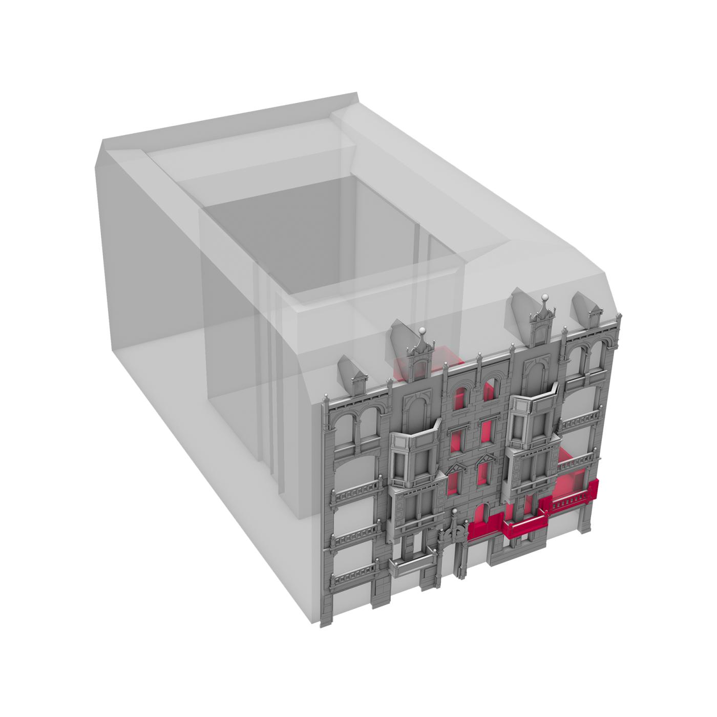 Image 2: Street-facing building, raised 1st floor | 6 rooms 