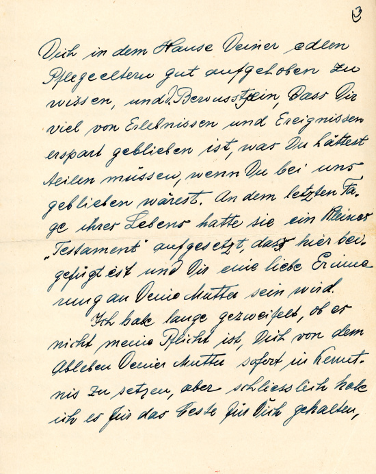 Brief von Alexander Beer an seine Tochter Beate, 28. Dezember 1941. Quelle: Sydney Jewish Museum Collection, Schenkung von BeateHammett, M2016/040:001a